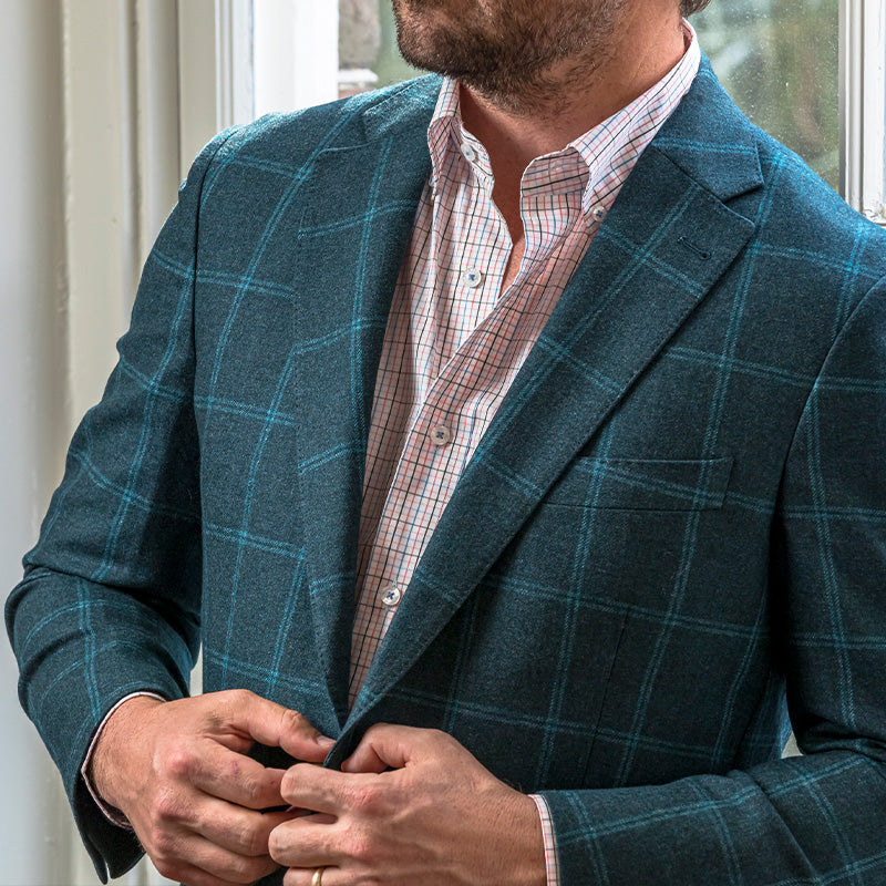 Barberis Vista Windowpane Sport Coat - Vista