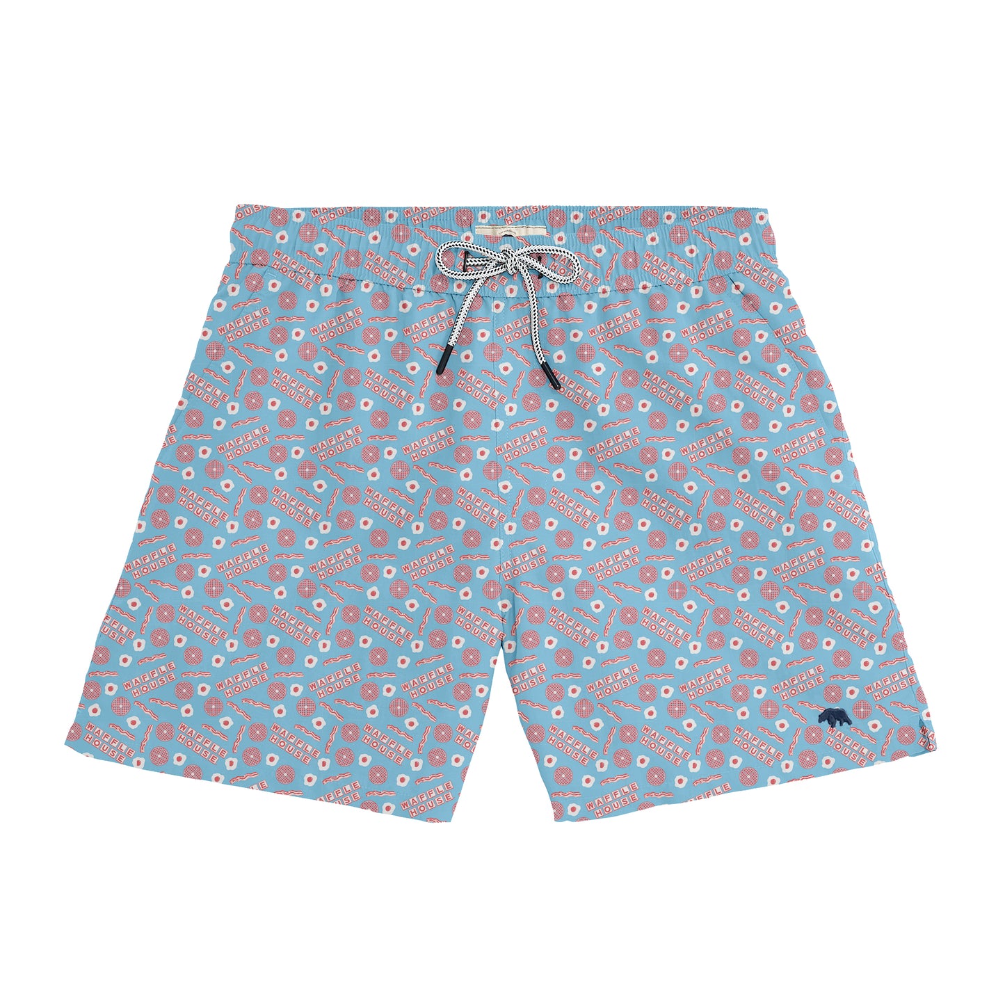 Waffle House Americana Breakfast Swim Trunk - Sky