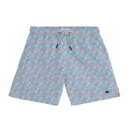 Waffle House Americana Breakfast Swim Trunk - Sky