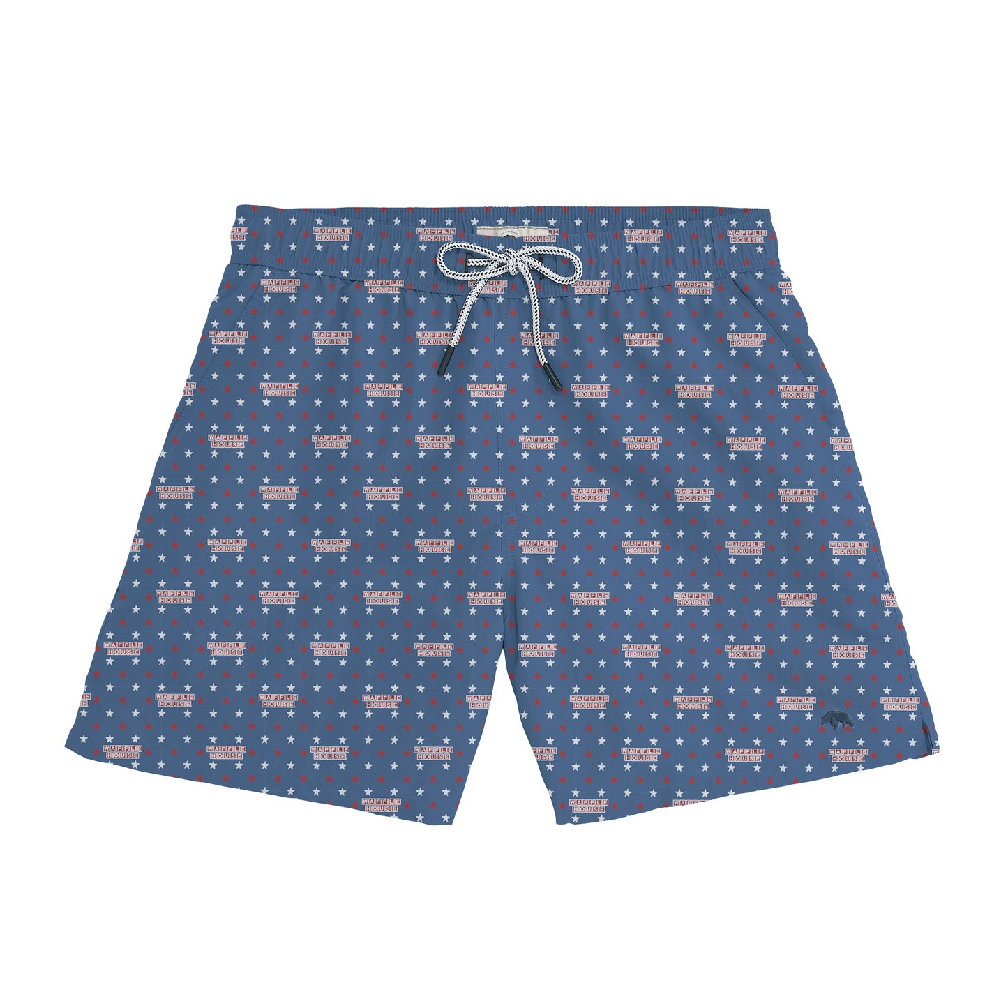 Waffle House Stars Swim Trunk - Ensign Blue