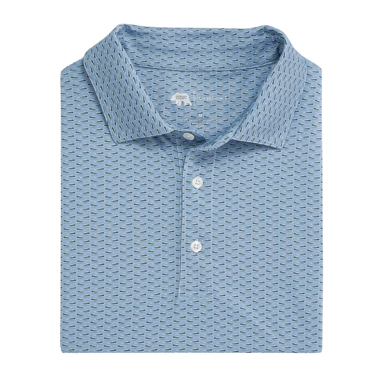 Full Sun Printed Performance Polo - Onward Reserve