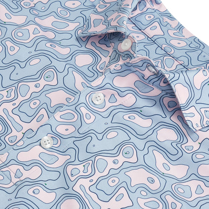 Topographic Golf Printed Performance Polo