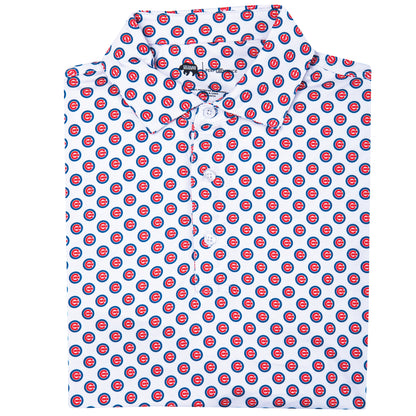 Chicago Cubs Printed Performance Polo White / M