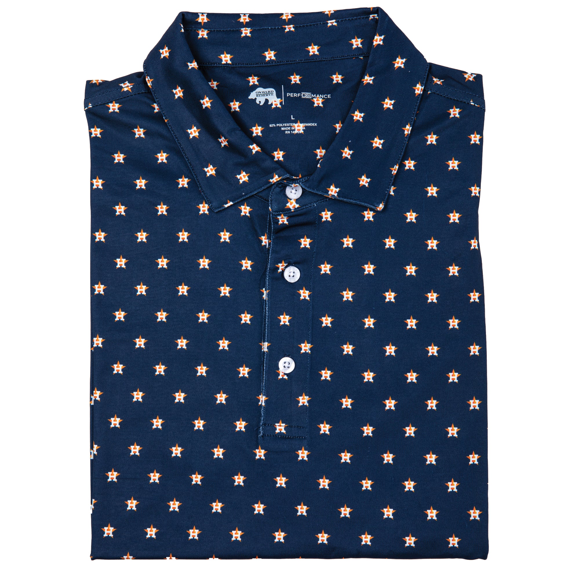 Astros Team Print S/S Button Down Shirt 