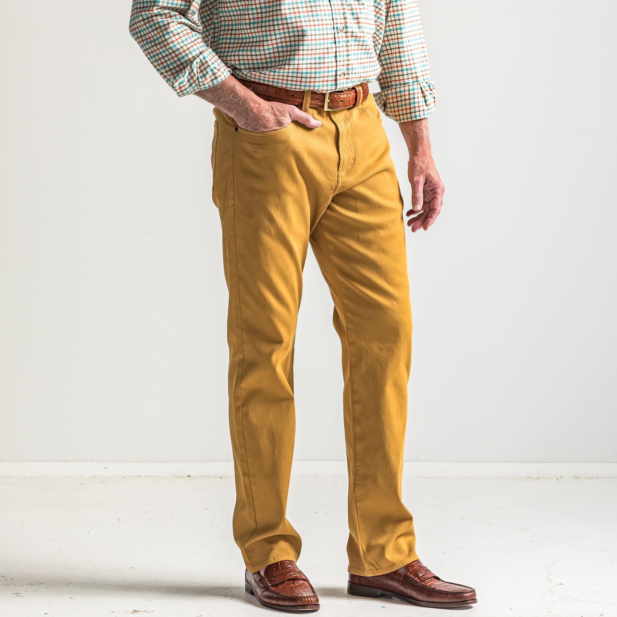 Bronson Bedford Cord Casual Slacks Men Vintage Inspired Corduroy Textured  Pants | eBay