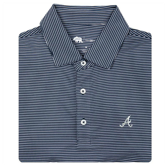 Atlanta Braves Birdie Stripe Performance Polo - Onward Reserve