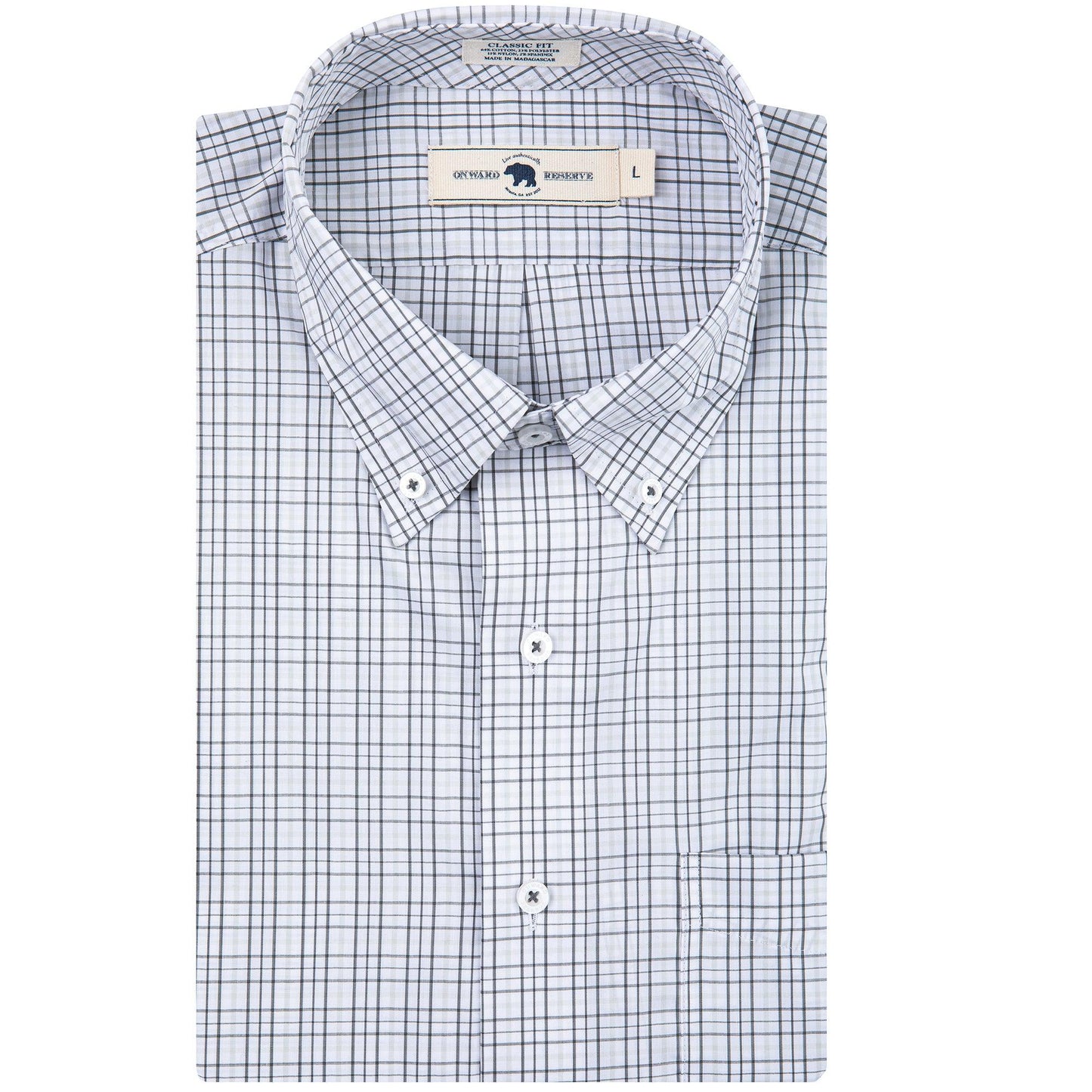 All Team Tattersall Button Down Shirt - Gunmetal - Onward Reserve