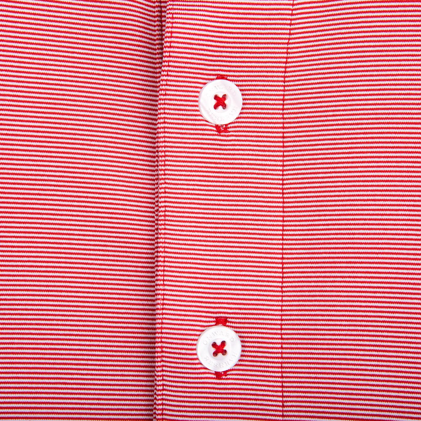 Hairline Stripe Performance Polo - Red - OnwardReserve