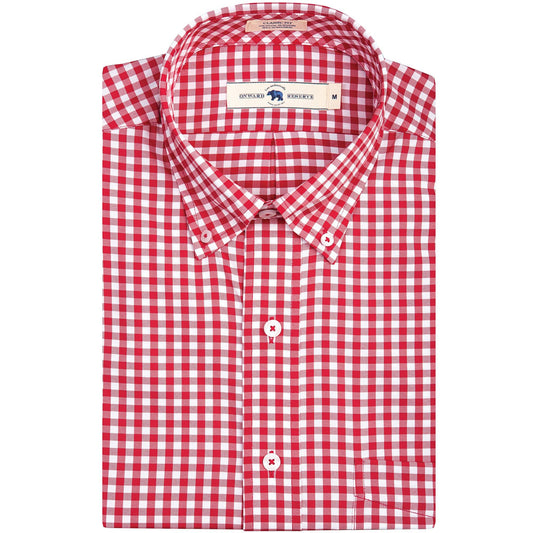 Red Gingham Classic Fit Performance Button Down - Onward Reserve