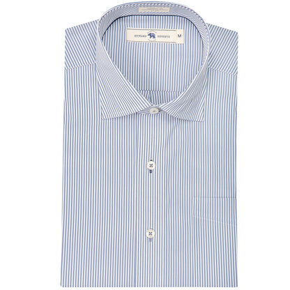 True Navy/White Stripe Tailored Fit Spread Collar Shirt – Onward Reserve
