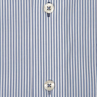 True Navy/White Stripe Tailored Fit Spread Collar Shirt