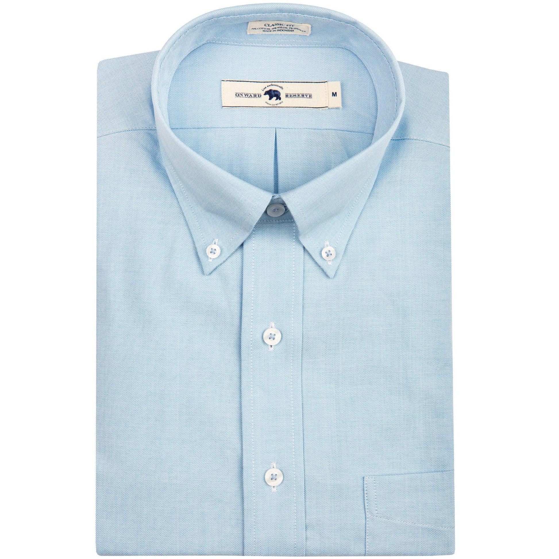 Solid Sky Classic Fit Performance Oxford Button Down - OnwardReserve