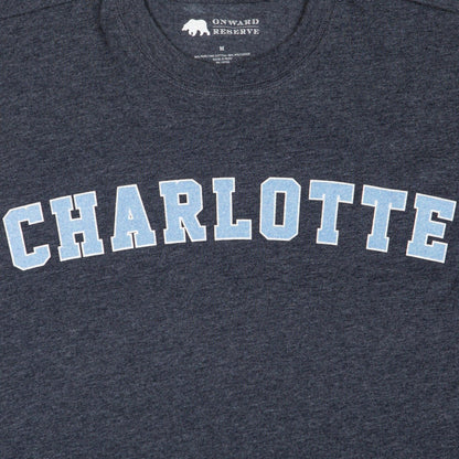 Charlotte Flocked Collegiate Long Sleeve Tee - Onward Reserve