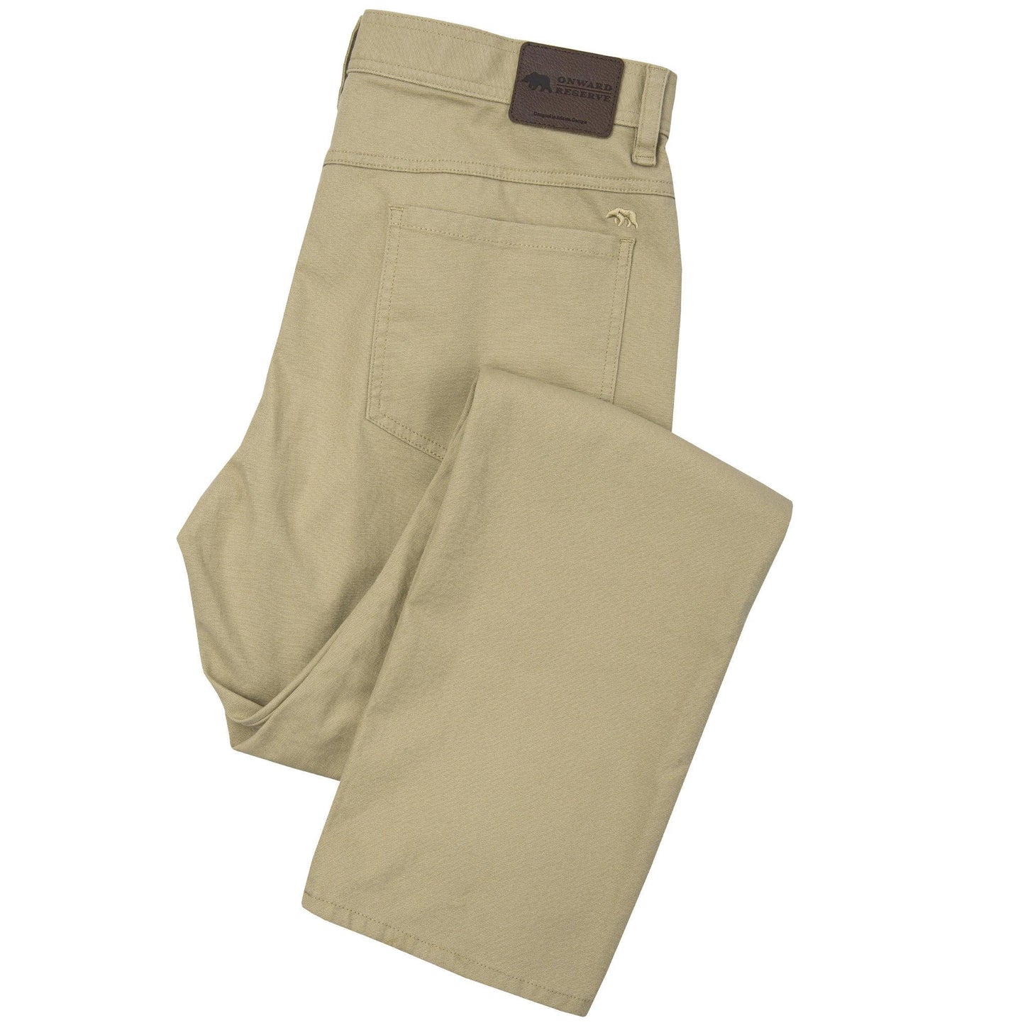 Flex Micro Canvas Five Pocket Stretch Pant Tan - Onward Reserve