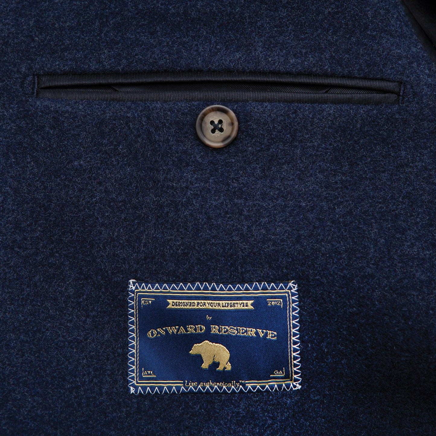 Wool Blend Navy Sport Coat - Onward Reserve