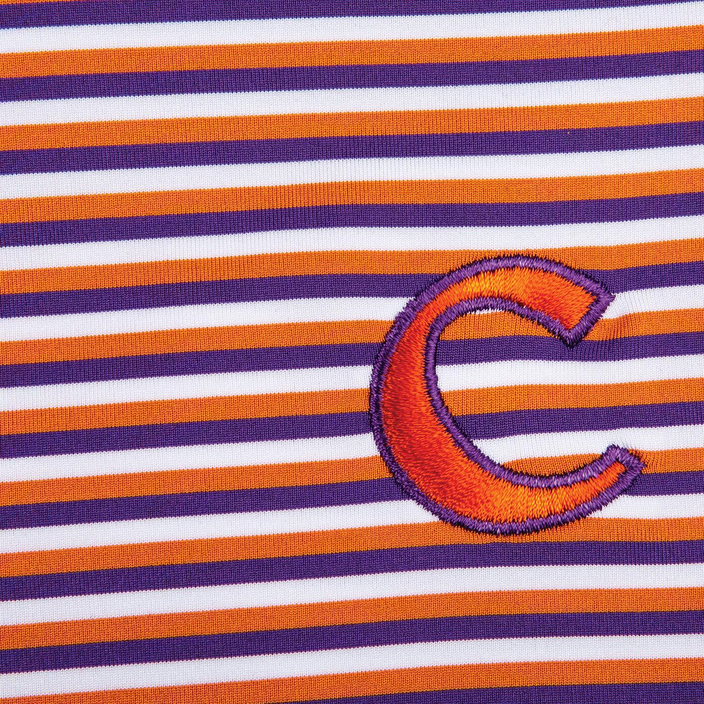 Triple Stripe Clemson C Polo - OnwardReserve