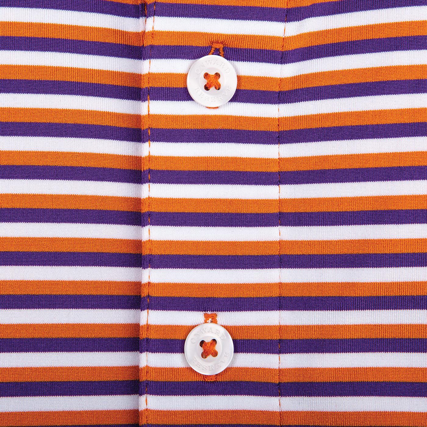 Triple Stripe Clemson C Polo - OnwardReserve