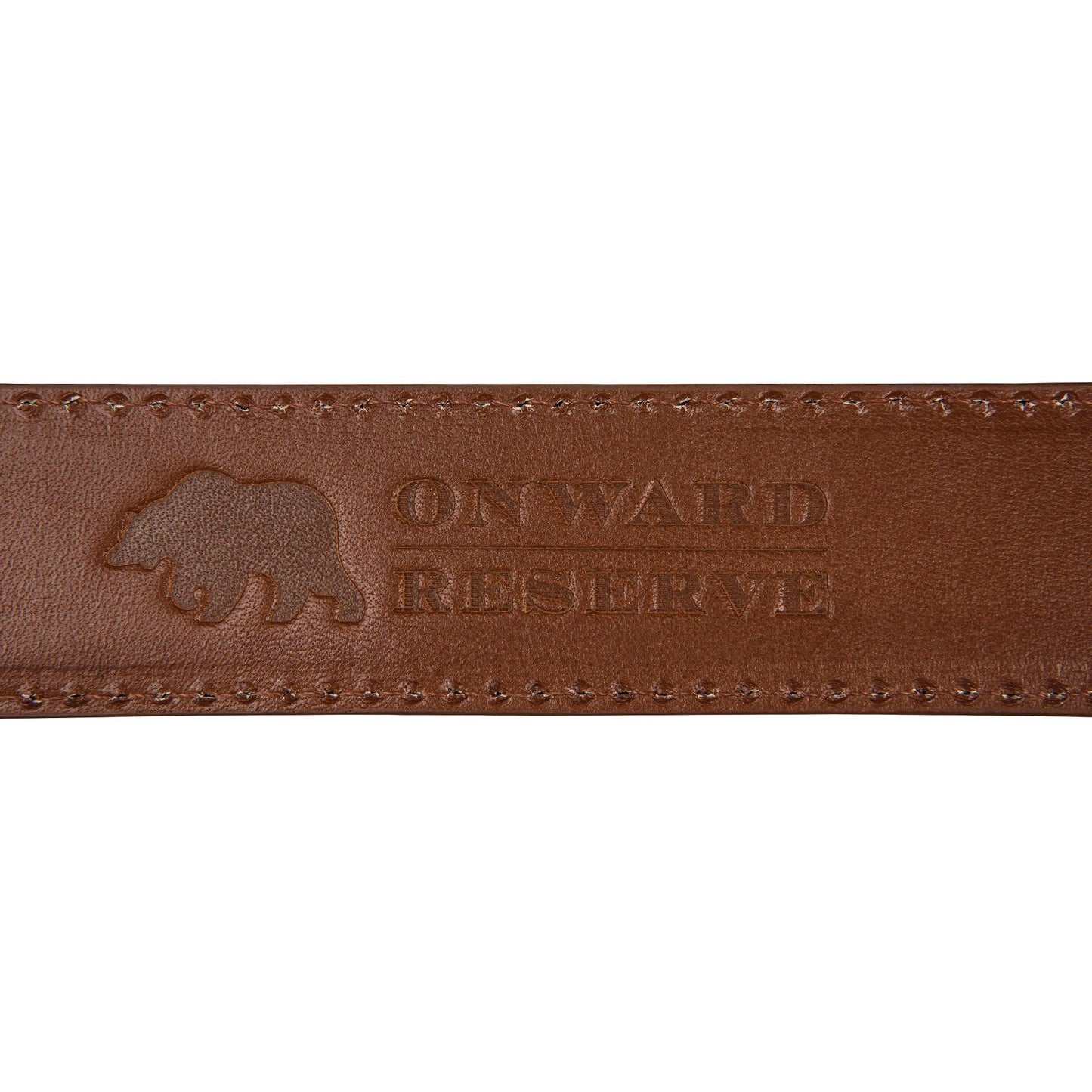 1 3/8" Embossed Lizard Belt - Cognac - Onward Reserve