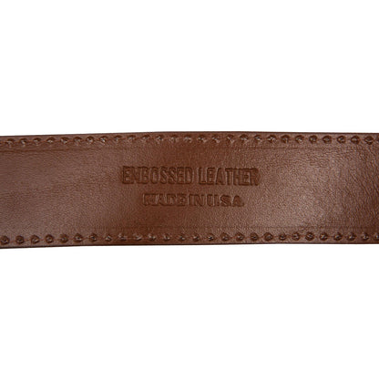 1 3/8" Embossed Lizard Belt - Cognac - Onward Reserve