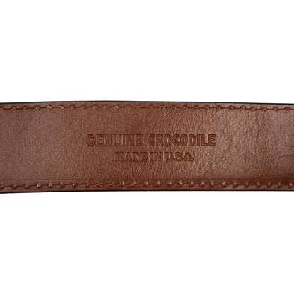 1 3/8" Genuine Crocodile Belt - Chocolate - Onward Reserve