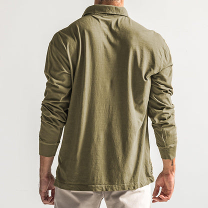 Perry Long Sleeve Polo - Olive - Onward Reserve