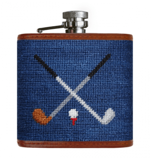 Crossed Clubs Needlepoint Flask - Onward Reserve