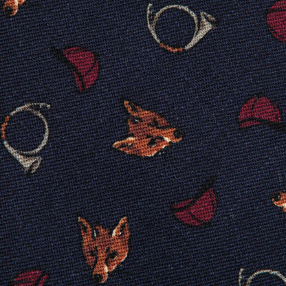 Fox Hunt Printed Wool Tie - Onward Reserve