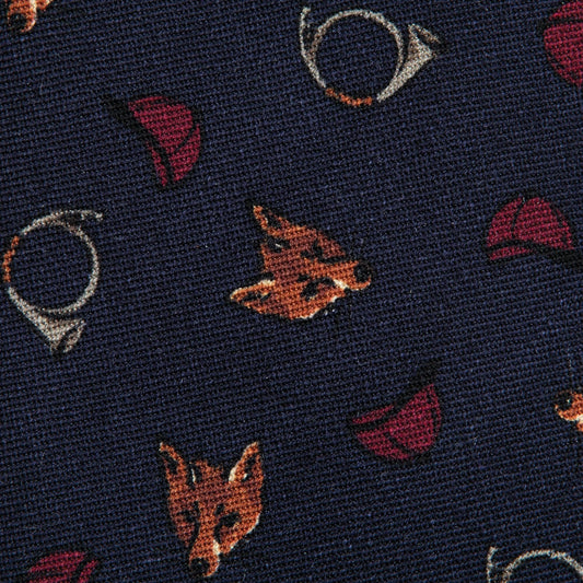 Fox Hunt Printed Wool Tie - Onward Reserve