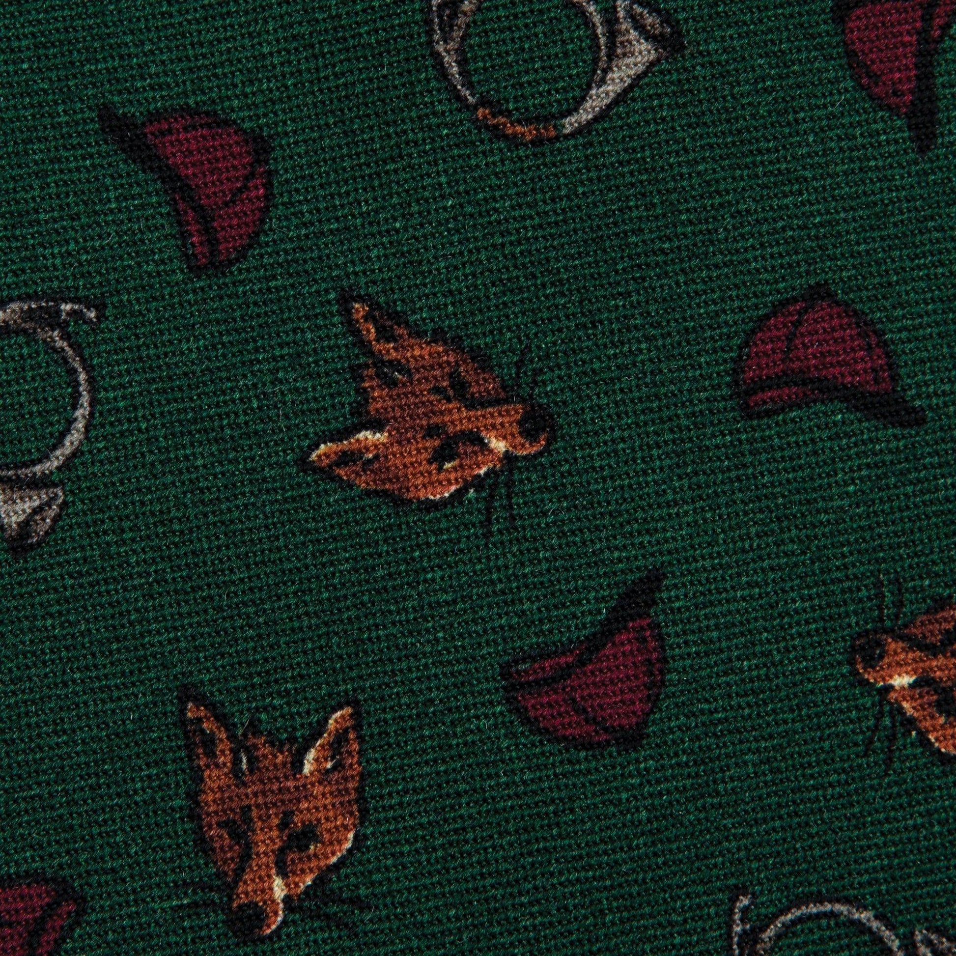 Fox Hunt Printed Wool Tie - Onward Reserve