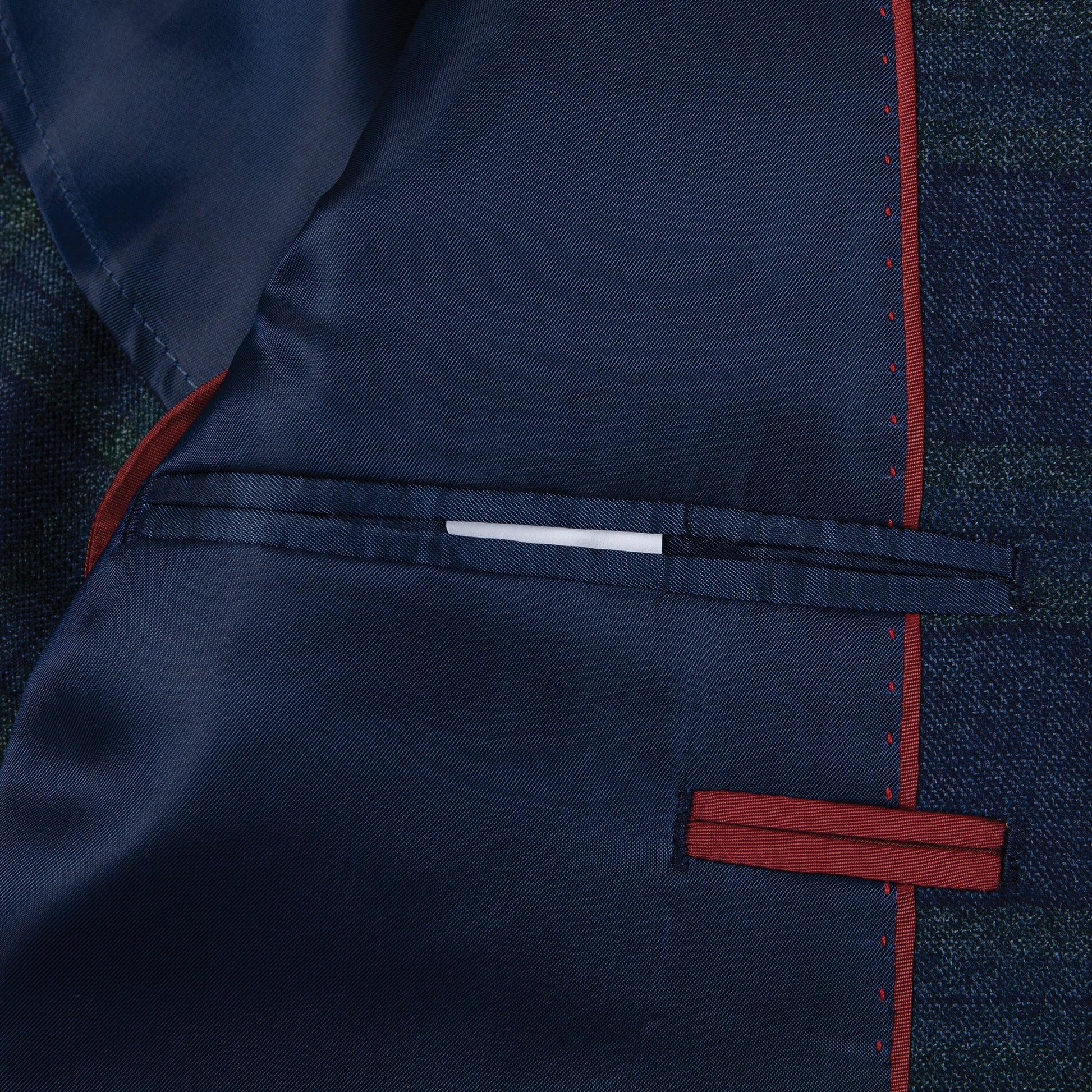 Loro Piana Blue/Green Textured Plaid Sportcoat - Onward Reserve