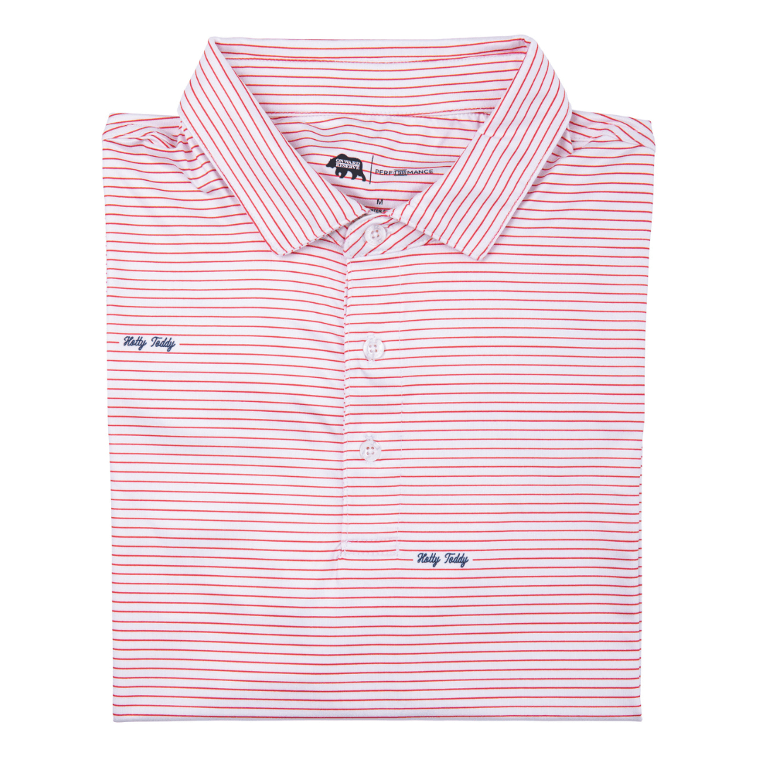 Hotty Toddy Script Stripe Performance Polo - Onward Reserve