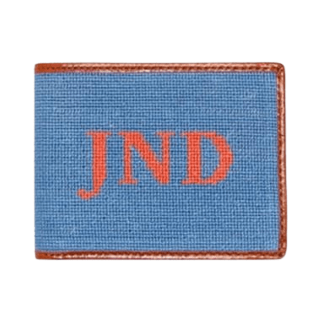 Custom Needlepoint Wallet - Block - Onward Reserve