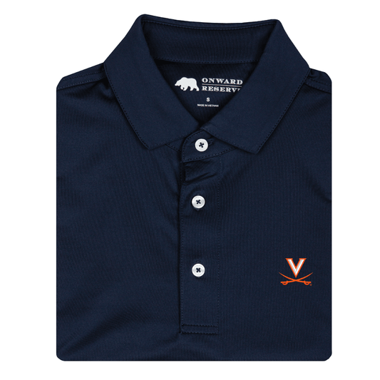 UVA Solid Performance Polo - Navy - Onward Reserve