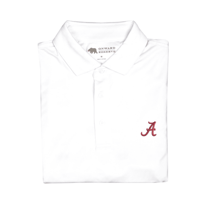 Solid Alabama Performance Polo - White - Onward Reserve