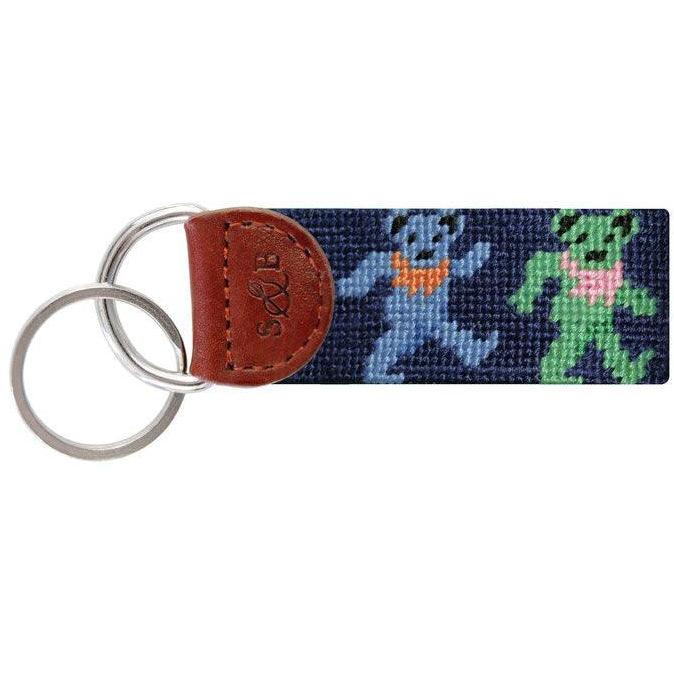 Dancing Bears Needlepoint Key Fob - OnwardReserve