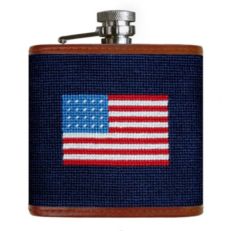 American Flag Needlepoint Flask - Onward Reserve