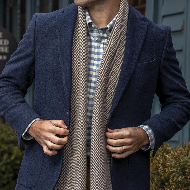 Wool Blend Navy Sport Coat - Onward Reserve