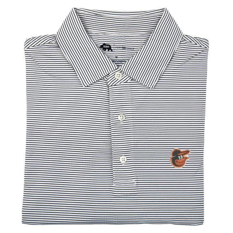 Baltimore Orioles Birdie Stripe Performance Polo - Onward Reserve