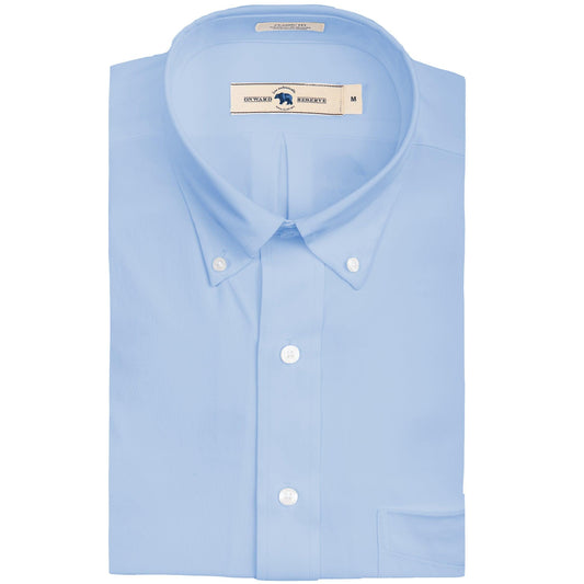 Solid Sky Blue Classic Fit Quad Button Down - Onward Reserve