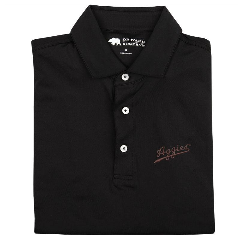 Solid Aggies Script Polo - Onward Reserve
