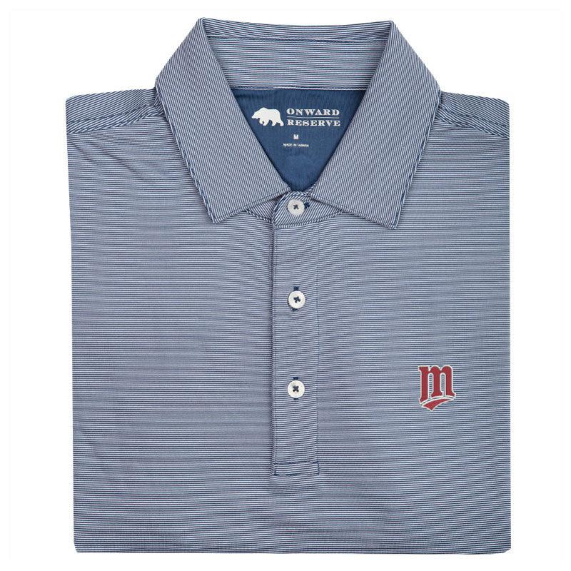 Minnesota Twins Cooperstown Hairline Stripe Performance Polo - Onward Reserve